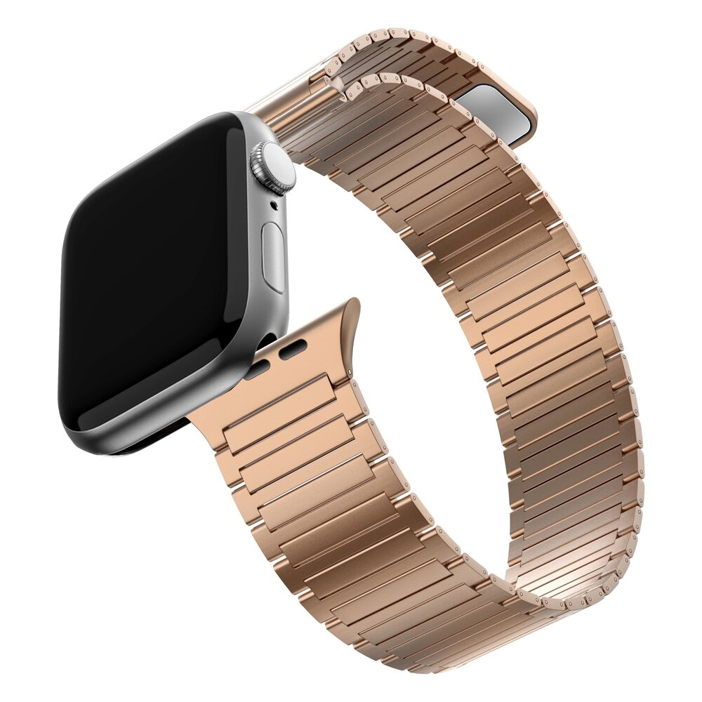 Bandz Bandz Bracelet acier magnétique 'Deluxe' Apple Watch (or rose) Bandz Bandz Bracelet acier magnétique 'Deluxe' Apple Watch (or rose)