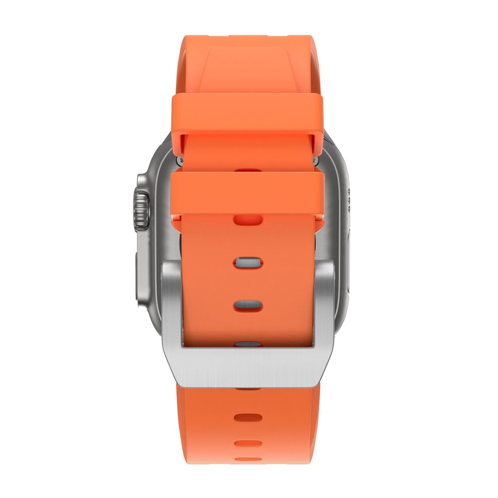 Bandz Bandz Bracelet silicone 'Luxe Liquid' Apple Watch (orange avec argent)