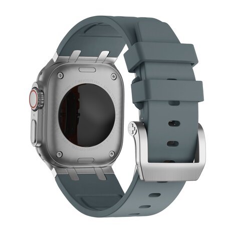 Bandz Bandz Bracelet silicone 'Luxe Liquid' Apple Watch (gris avec argent)