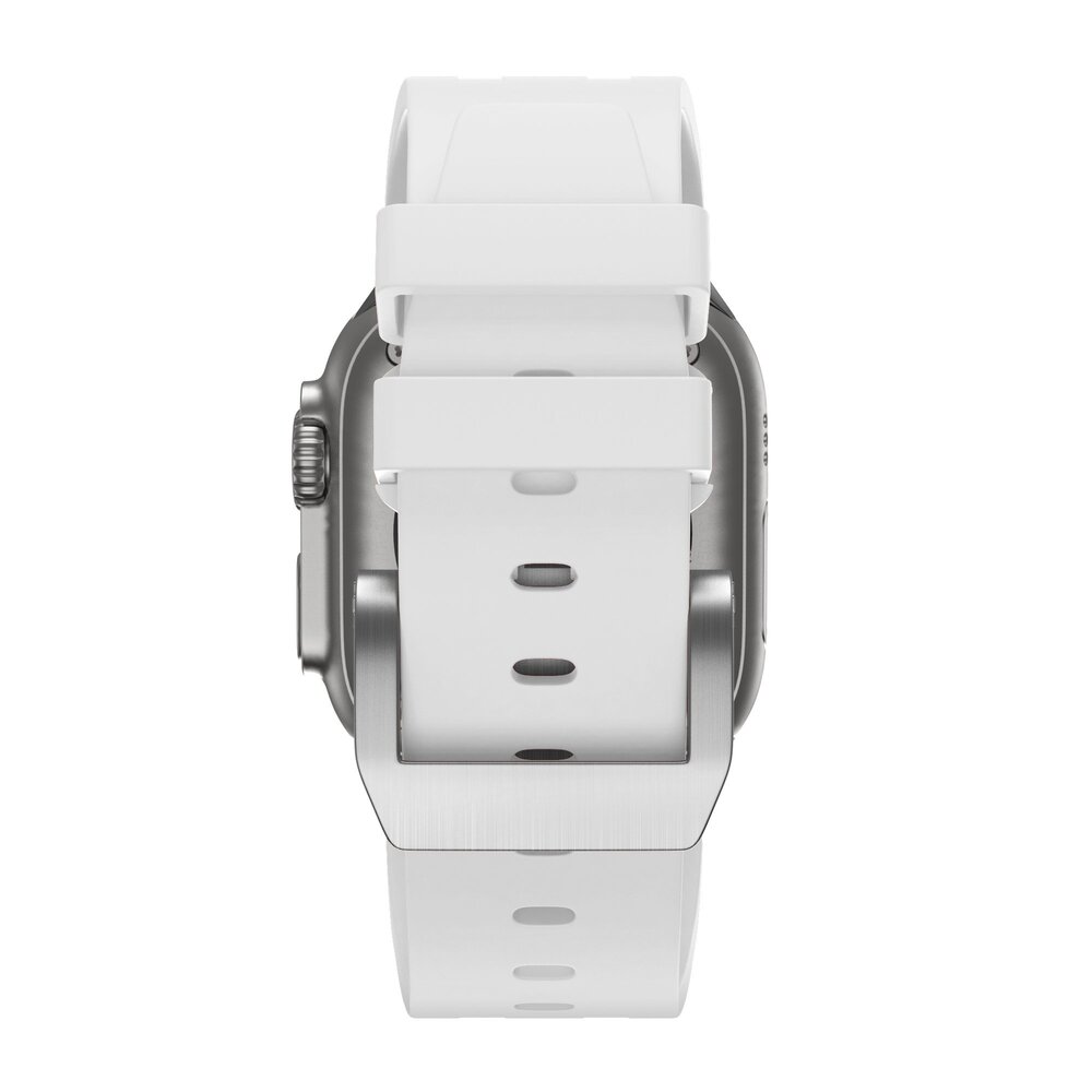 Bandz Bandz Bracelet silicone 'Luxe Liquid' Apple Watch (blanc avec argent)