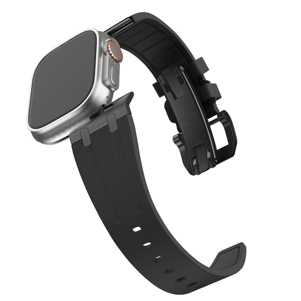 Bandz Bandz Bracelet silicone 'Luxe Liquid' Apple Watch (noir avec noir)