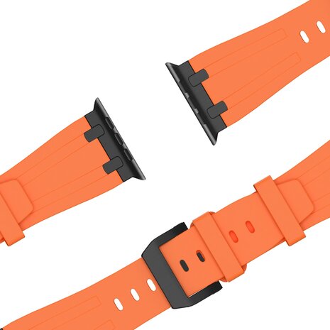 Bandz Bandz Bracelet silicone 'Luxe Liquid' Apple Watch (orange avec noir)