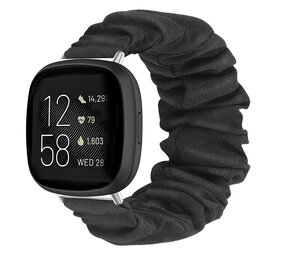 Strap-it Bracelet chouchou Fitbit Versa 3 (noir)