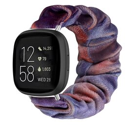 Strap-it Bracelet chouchou Fitbit Versa 3 (bleu rose melange)