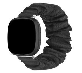 Strap-it Bracelet chouchou Fitbit Sense (noir)