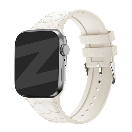 Bandz Bandz Bracelet silicone Apple Watch avec motif cuir (lumière stellaire)