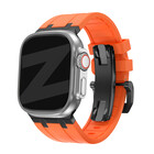Bandz Bandz Bracelet silicone 'Luxe Liquid' Apple Watch (orange avec noir)