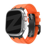 Bandz Bandz Bracelet silicone 'Luxe Liquid' Apple Watch (orange avec noir)