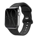 xoxo Wildhearts xoxo Wildhearts Bracelet silicone Apple Watch imprimé léopard (noir)