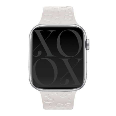 xoxo Wildhearts xoxo Wildhearts Bracelet silicone Apple Watch imprimé léopard (lumière stellaire)