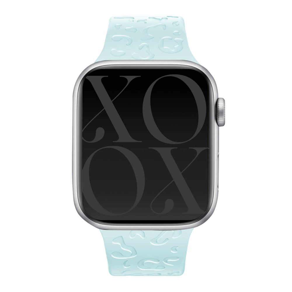xoxo Wildhearts xoxo Wildhearts Bracelet silicone Apple Watch imprimé léopard (vert clair)