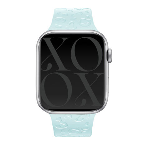 xoxo Wildhearts xoxo Wildhearts Bracelet silicone Apple Watch imprimé léopard (vert clair)