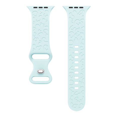 xoxo Wildhearts xoxo Wildhearts Bracelet silicone Apple Watch imprimé léopard (vert clair)