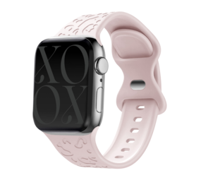 xoxo Wildhearts xoxo Wildhearts Bracelet silicone Apple Watch imprimé léopard (rose clair)