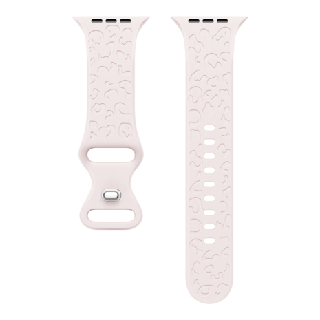 xoxo Wildhearts xoxo Wildhearts Bracelet silicone Apple Watch imprimé léopard (rose clair)