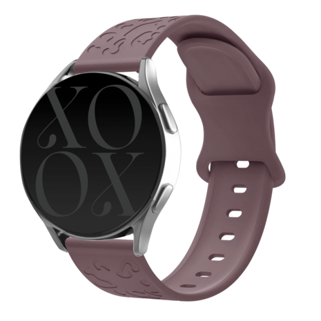xoxo Wildhearts xoxo Wildhearts Bracelet silicone Samsung Galaxy Watch 6 44mm imprimé léopard (baie violette)
