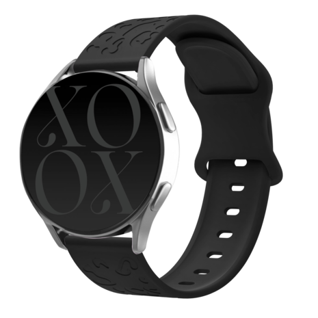 xoxo Wildhearts xoxo Wildhearts Bracelet silicone Samsung Galaxy Watch 5 40mm imprimé léopard (noir)