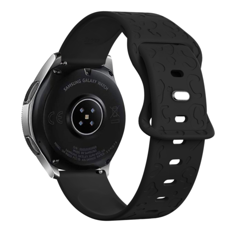 xoxo Wildhearts xoxo Wildhearts Bracelet silicone Samsung Galaxy Watch 5 40mm imprimé léopard (noir)