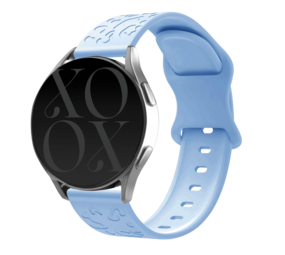 xoxo Wildhearts xoxo Wildhearts Bracelet silicone Samsung Galaxy Watch 5 44mm imprimé léopard (bleu clair)