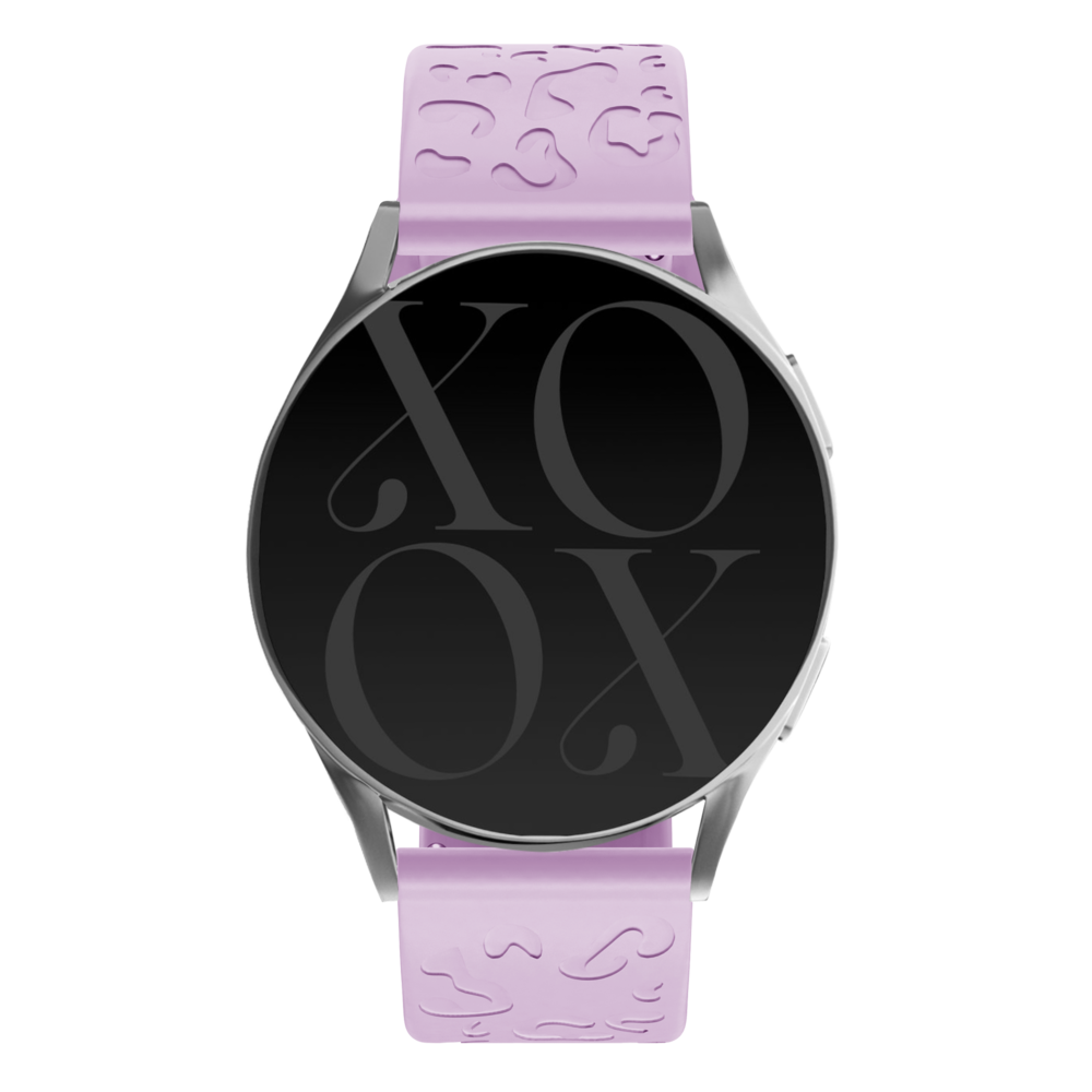 xoxo Wildhearts xoxo Wildhearts Bracelet silicone Samsung Galaxy Watch 4 44mm imprimé léopard (lilas)