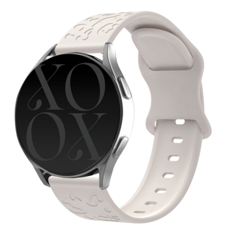 xoxo Wildhearts xoxo Wildhearts Bracelet silicone Samsung Galaxy Watch 4 44mm imprimé léopard (lumière stellaire)
