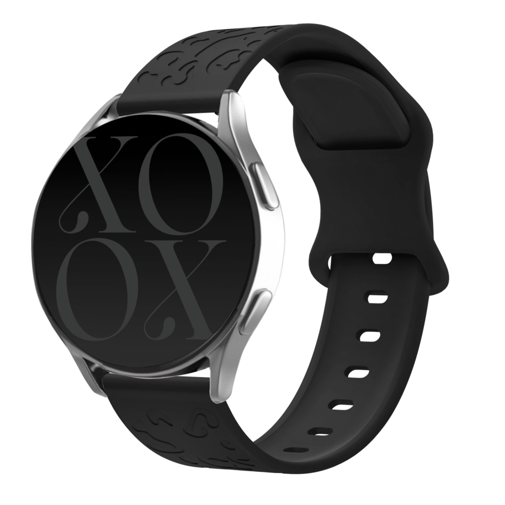 xoxo Wildhearts xoxo Wildhearts Bracelet silicone Samsung Galaxy Watch 3 41mm imprimé léopard (noir)