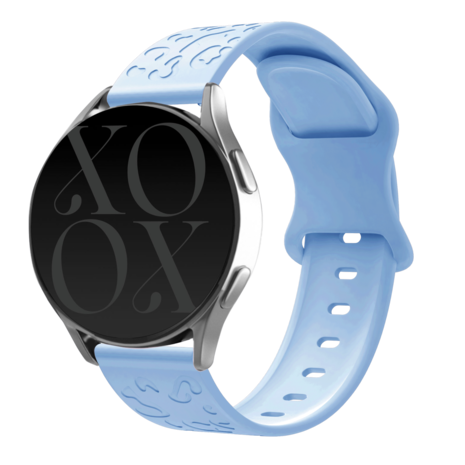 xoxo Wildhearts xoxo Wildhearts Bracelet silicone Samsung Galaxy Watch 42mm imprimé léopard (bleu clair)