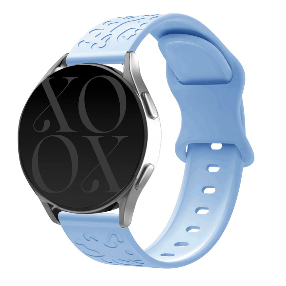 xoxo Wildhearts xoxo Wildhearts Bracelet silicone Huawei Watch GT 3 42mm imprimé léopard (bleu clair)