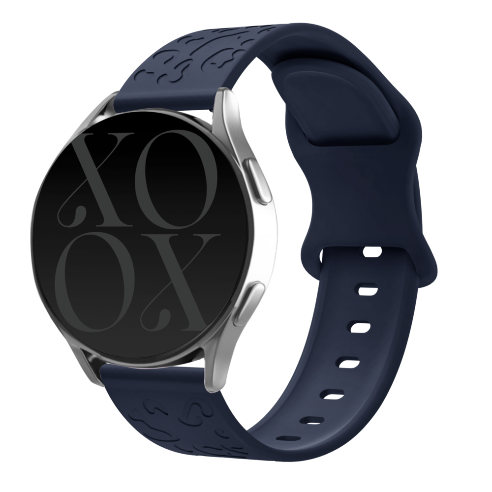 xoxo Wildhearts xoxo Wildhearts Bracelet silicone Amazfit GTS 2 imprimé léopard (bleu foncé)
