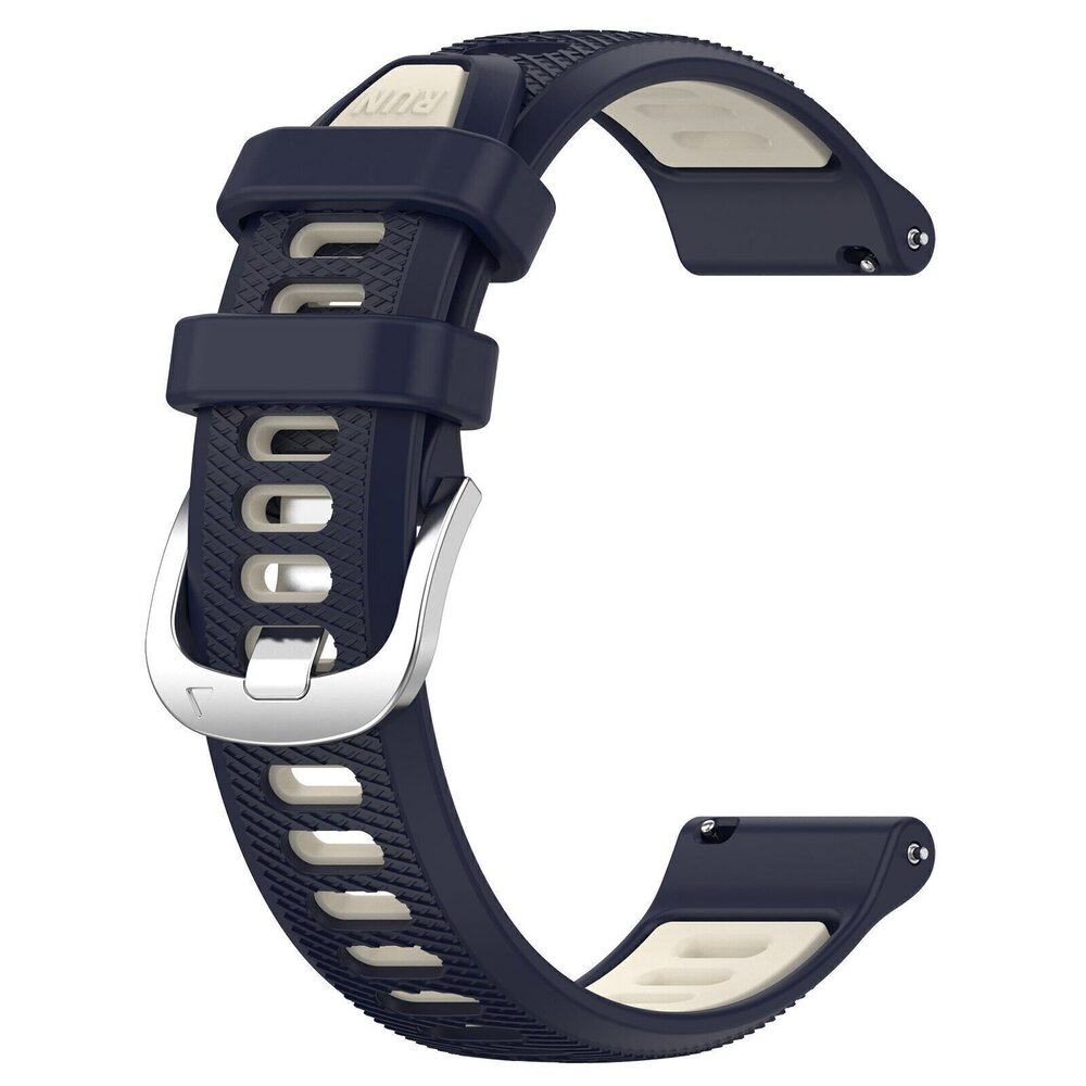 Strap-it Strap-it Bracelet sport á boucle Coros Apex 46mm (bleu foncé/beige)