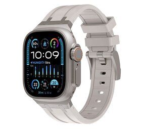 Strap-it Bracelet silicone de luxe liquide Apple Watch (lumière stellaire avec titanium)