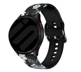 Strap-it Bracelet Grey Flower Samsung Galaxy Watch FE