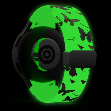 Strap-it Strap-it Bracelet magnetique Luminous Butterfly Samsung Galaxy Watch FE