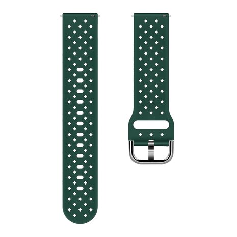 Strap-it Strap-it Bracelet silicone tissé Samsung Galaxy Watch FE (vert foncé)