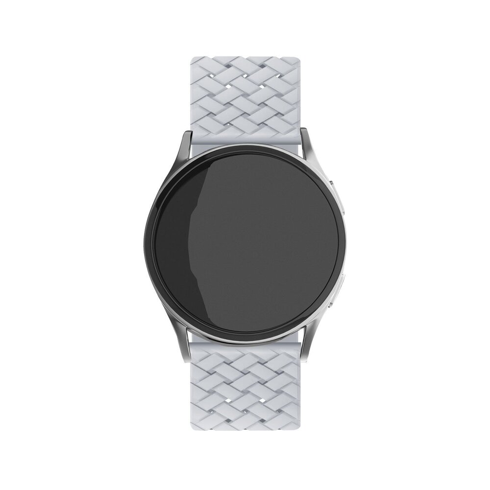 Strap-it Strap-it Bracelet silicone tissé Samsung Galaxy Watch FE (gris)
