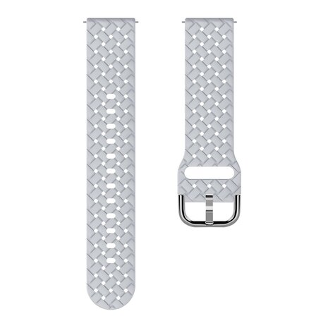 Strap-it Strap-it Bracelet silicone tissé Samsung Galaxy Watch FE (gris)