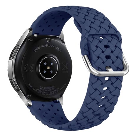 Strap-it Strap-it Bracelet silicone tissé Samsung Galaxy Watch FE (bleu foncé)