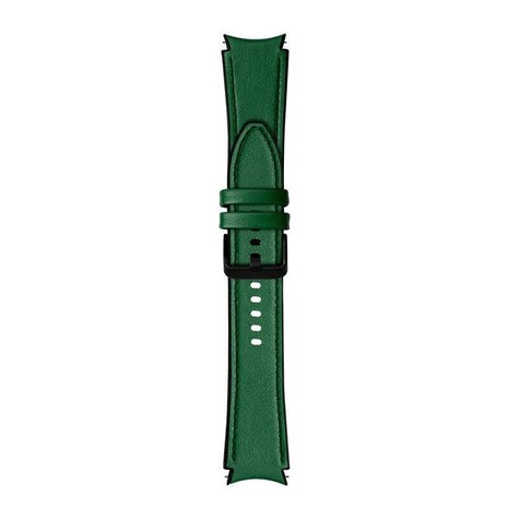Strap-it Strap-it Bracelet hybride cuir Samsung Galaxy Watch FE (vert)