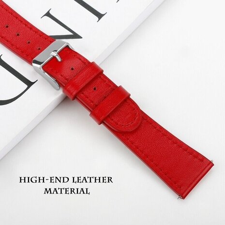 Strap-it Strap-it Bracelet cuir Samsung Galaxy Watch FE (rouge) Strap-it Strap-it Bracelet cuir Samsung Galaxy Watch FE (rouge)