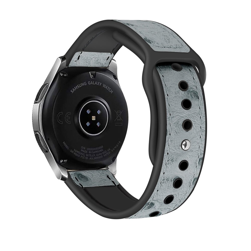 Strap-it Strap-it Bracelet cuir hybride Samsung Galaxy Watch FE (gris) Strap-it Strap-it Bracelet cuir hybride Samsung Galaxy Watch FE (gris)