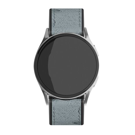 Strap-it Strap-it Bracelet cuir hybride Samsung Galaxy Watch FE (gris) Strap-it Strap-it Bracelet cuir hybride Samsung Galaxy Watch FE (gris)