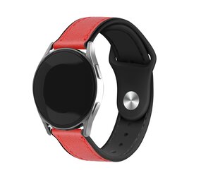 Strap-it Bracelet cuir hybride Samsung Galaxy Watch FE (rouge)