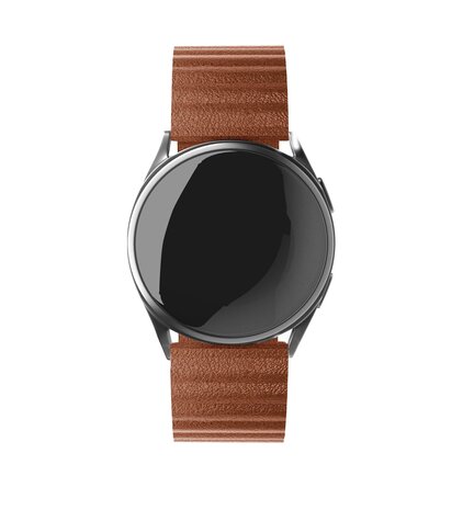 Strap-it Strap-it Bracelet cuir loop Samsung Galaxy Watch FE (marron)