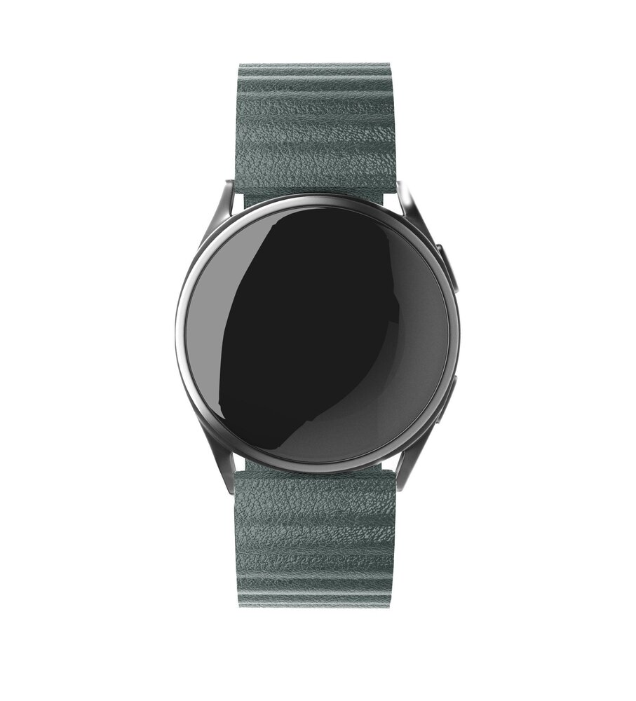 Strap-it Strap-it Bracelet cuir loop Samsung Galaxy Watch FE (vert sapin)