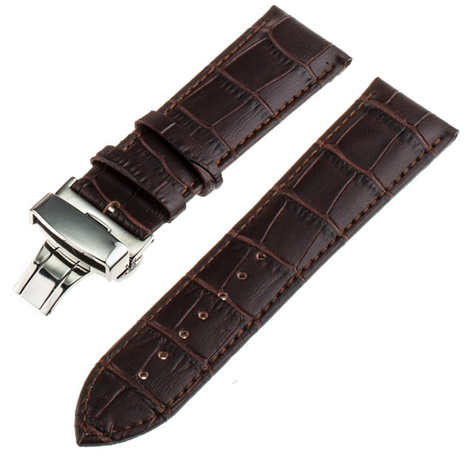 Strap-it Strap-it Bracelet cuir prime Samsung Galaxy Watch FE (marron foncé)