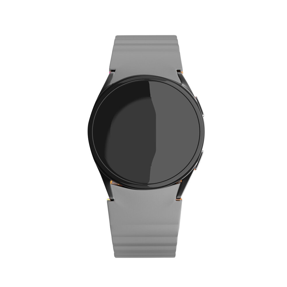 Strap-it Strap-it Bracelet silicone magnetique Samsung Galaxy Watch FE (gris/orange)