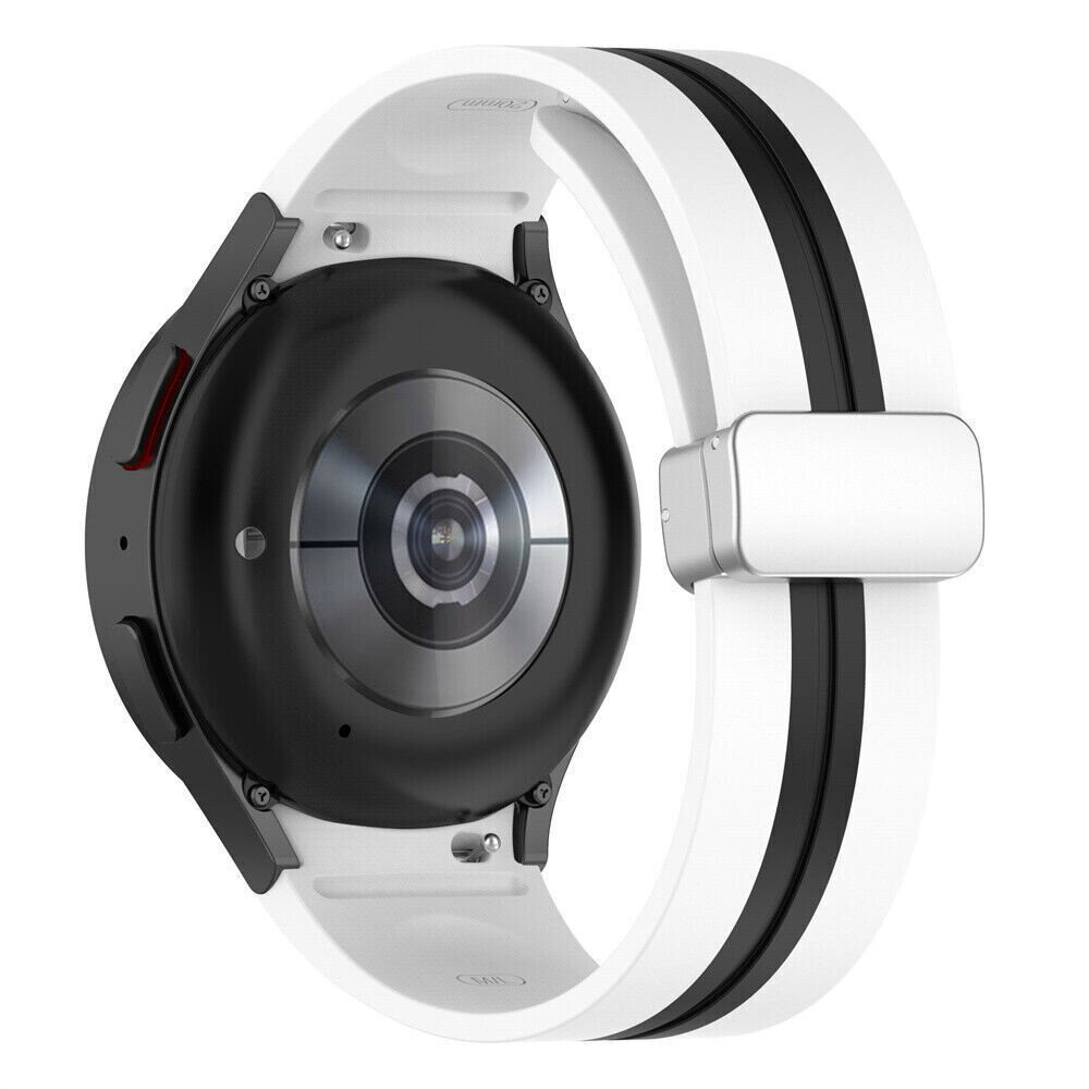 Strap-it Strap-it Bracelet magnetique sport Samsung Galaxy Watch FE (blanc/noir)