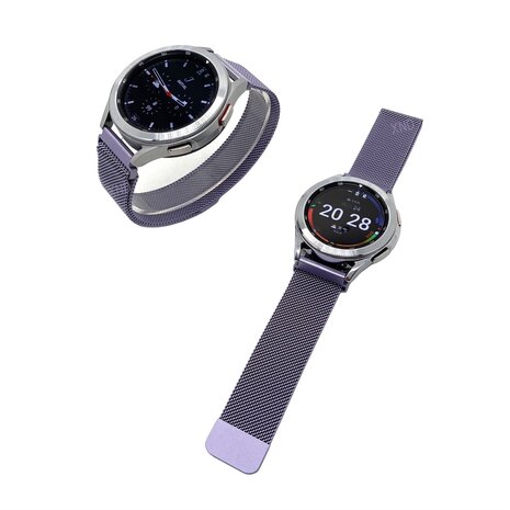 Strap-it Strap-it Bracelet Milanais Samsung Galaxy Watch FE (violet clair)