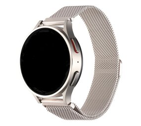 Strap-it Bracelet Milanais Samsung Galaxy Watch FE (lumière stellaire)