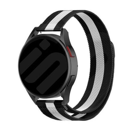 Strap-it Strap-it Bracelet Milanais Samsung Galaxy Watch FE (noir/blanc) Strap-it Strap-it Bracelet Milanais Samsung Galaxy Watch FE (noir/blanc)